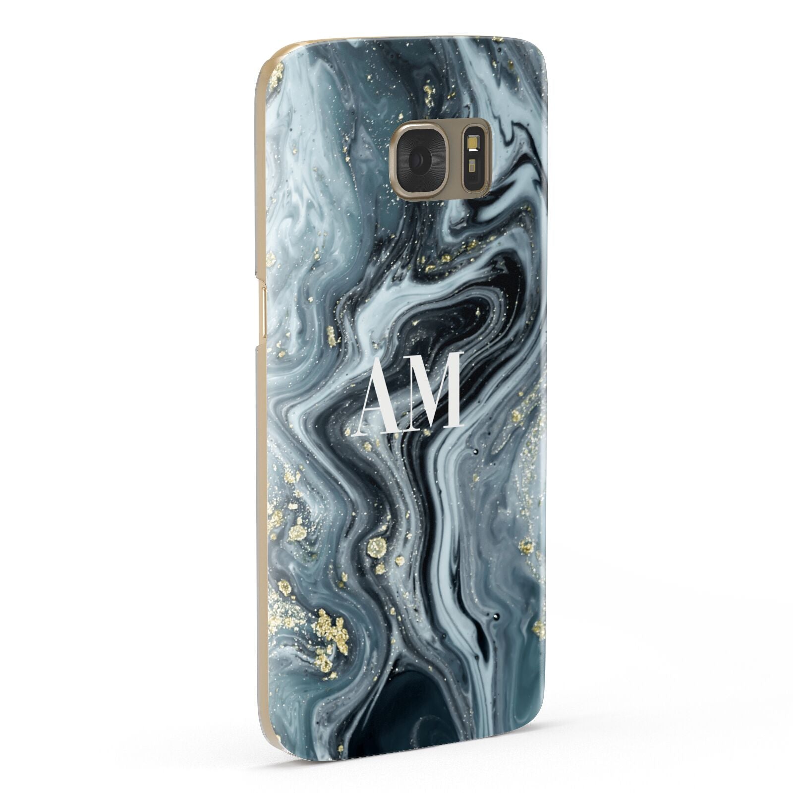 Custom Blue Swirl Marble Samsung Galaxy Case Fourty Five Degrees