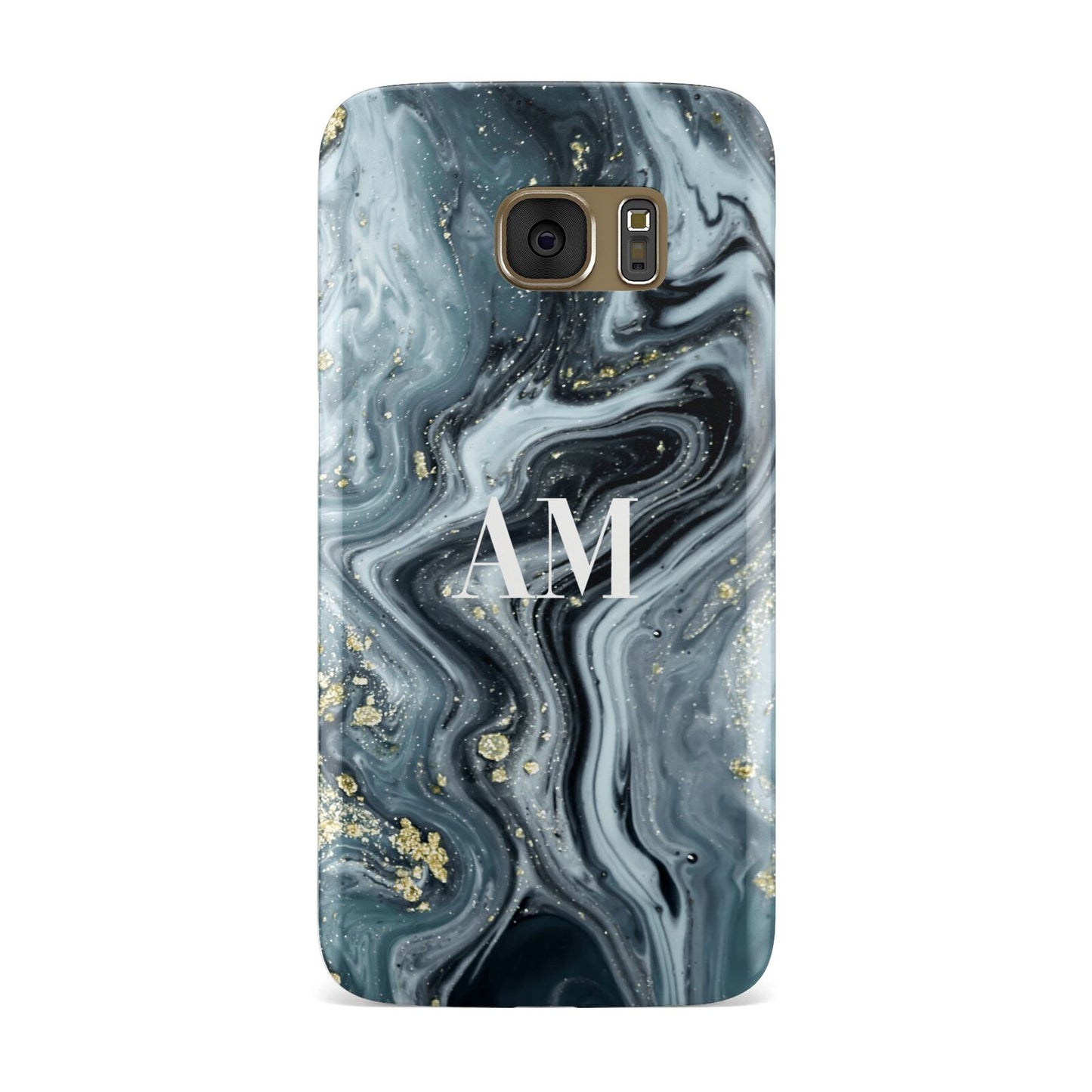 Custom Blue Swirl Marble Samsung Galaxy Case