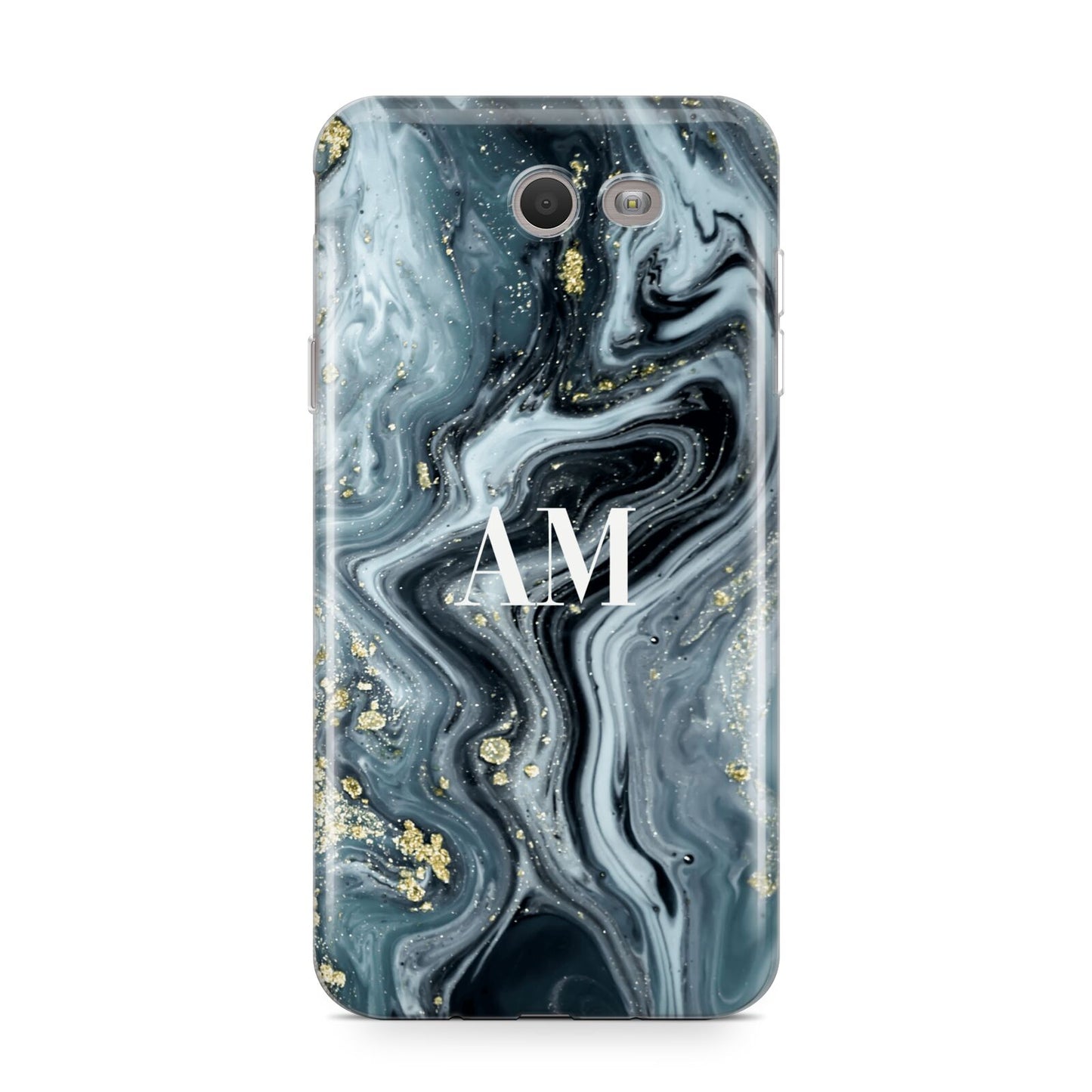 Custom Blue Swirl Marble Samsung Galaxy J7 2017 Case