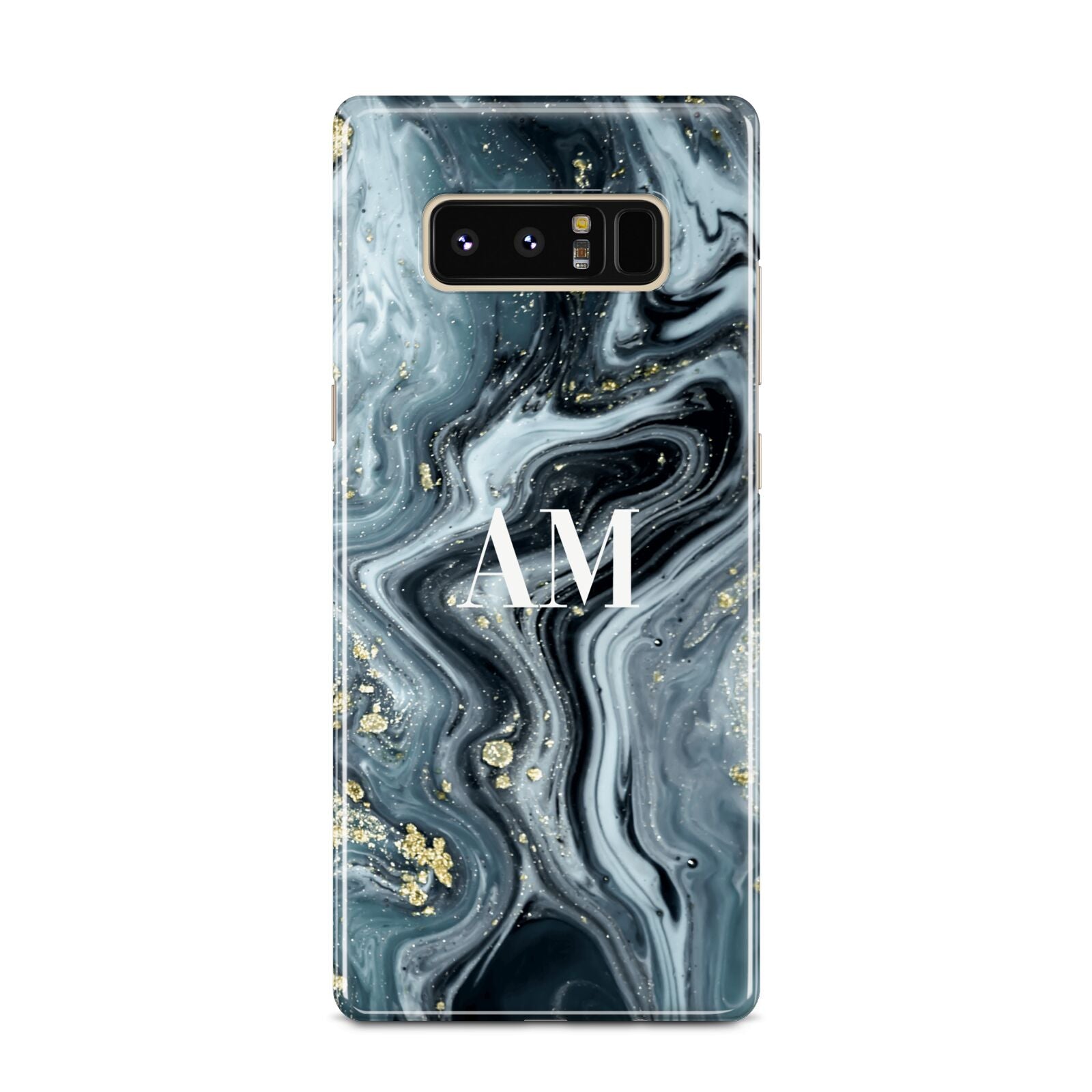 Custom Blue Swirl Marble Samsung Galaxy Note 8 Case