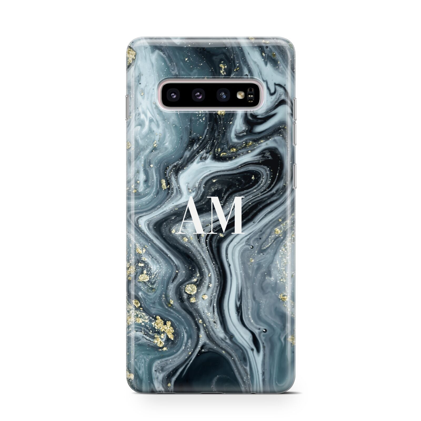 Custom Blue Swirl Marble Samsung Galaxy S10 Case