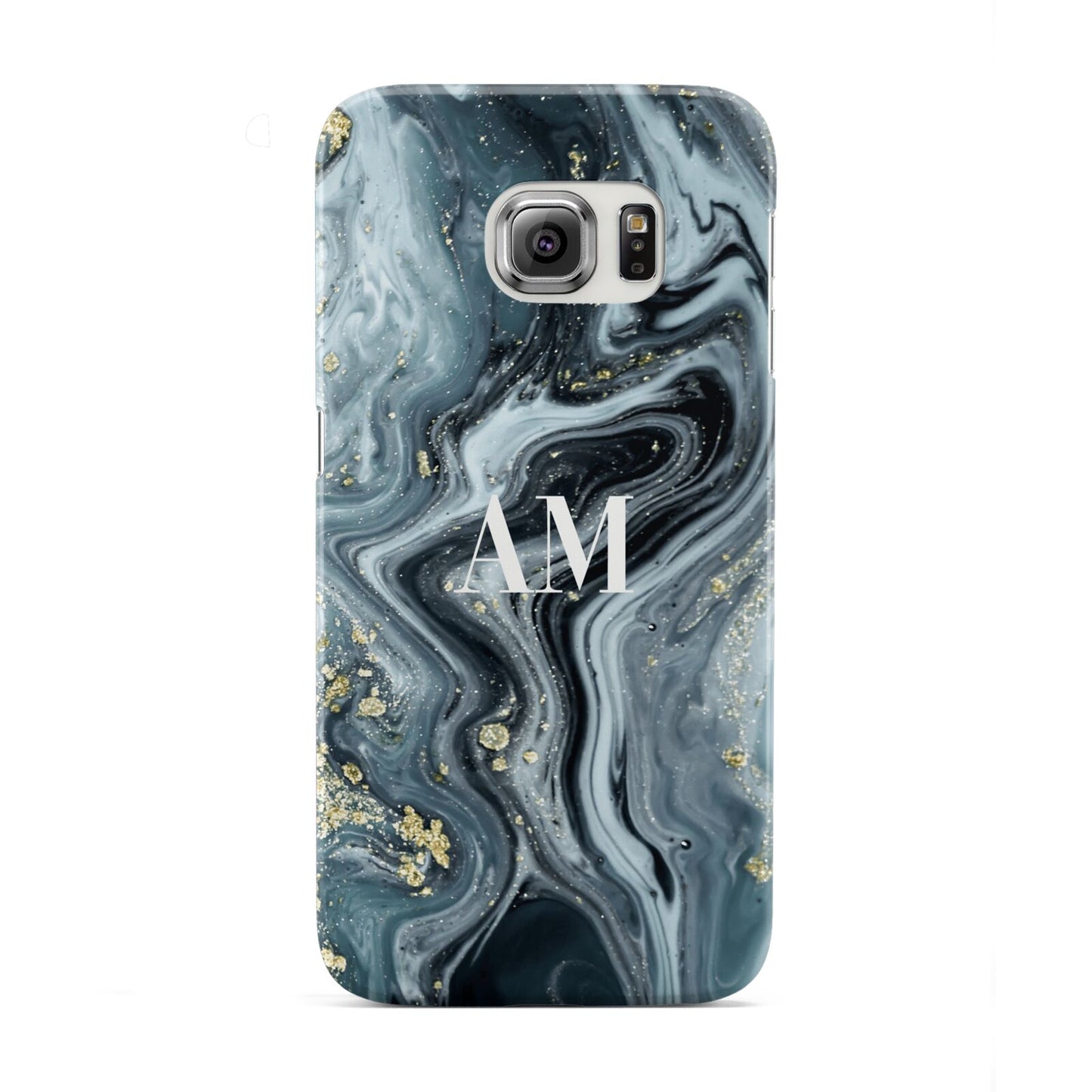 Custom Blue Swirl Marble Samsung Galaxy S6 Edge Case