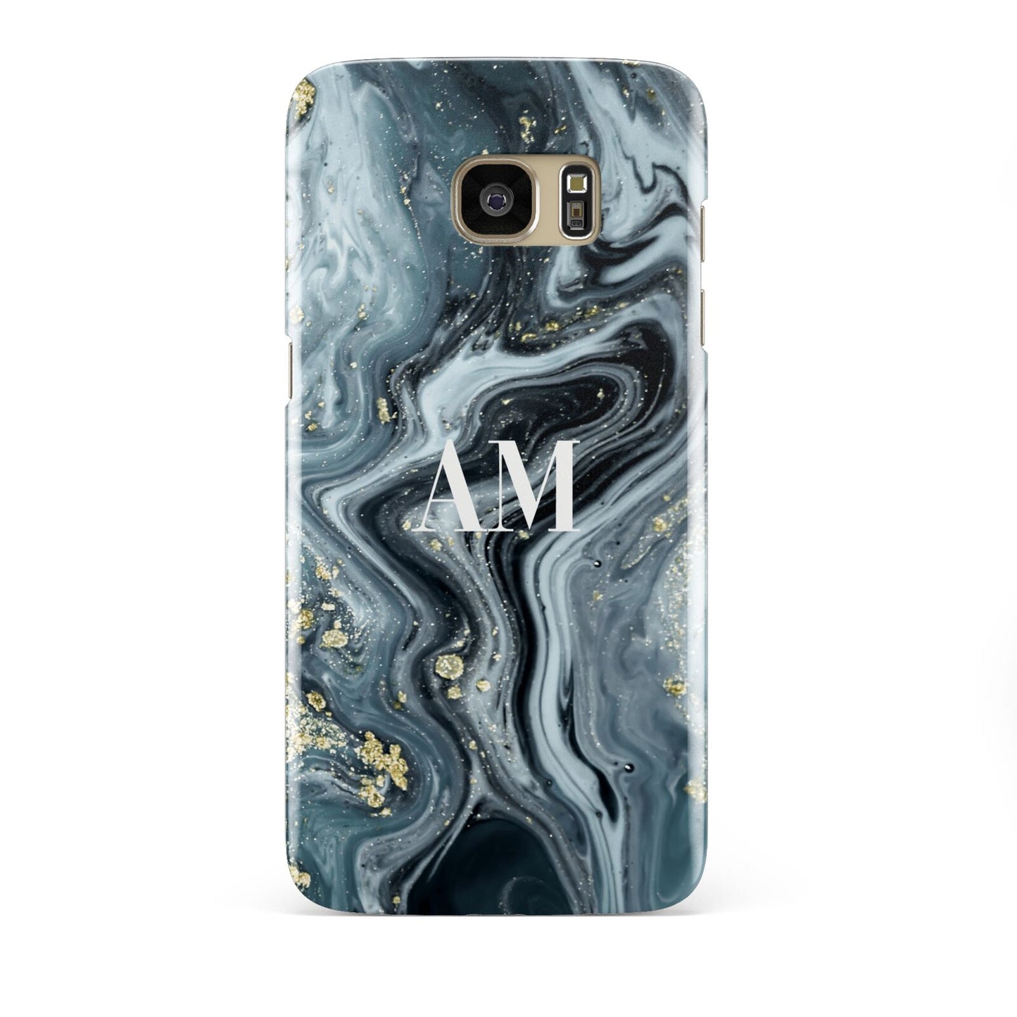 Custom Blue Swirl Marble Samsung Galaxy S7 Edge Case