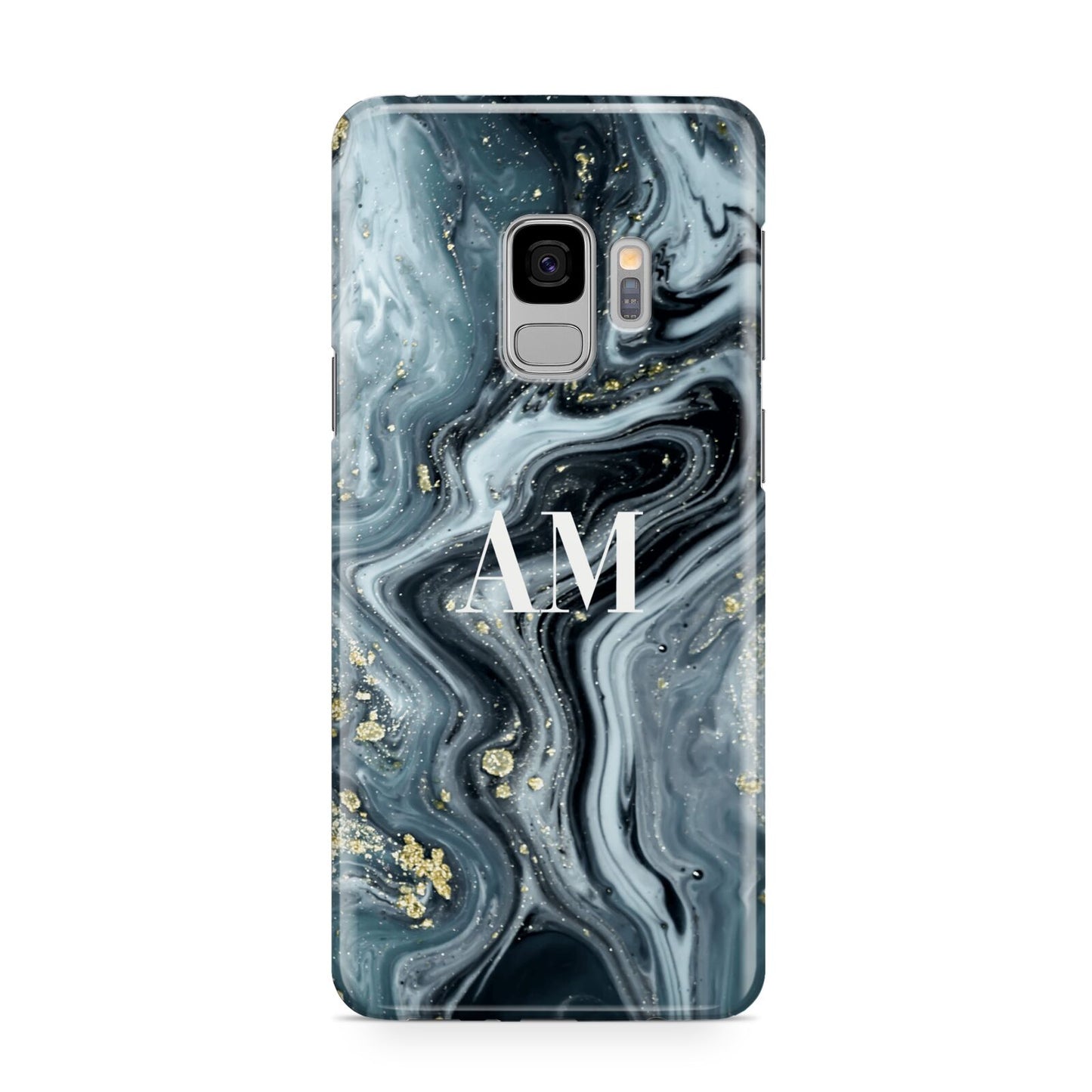 Custom Blue Swirl Marble Samsung Galaxy S9 Case