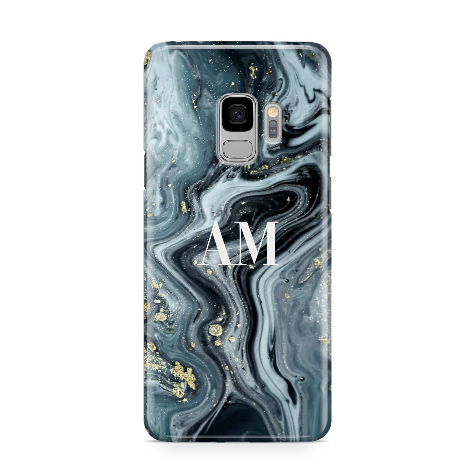 Custom Blue Swirl Marble Samsung Galaxy S9 Case