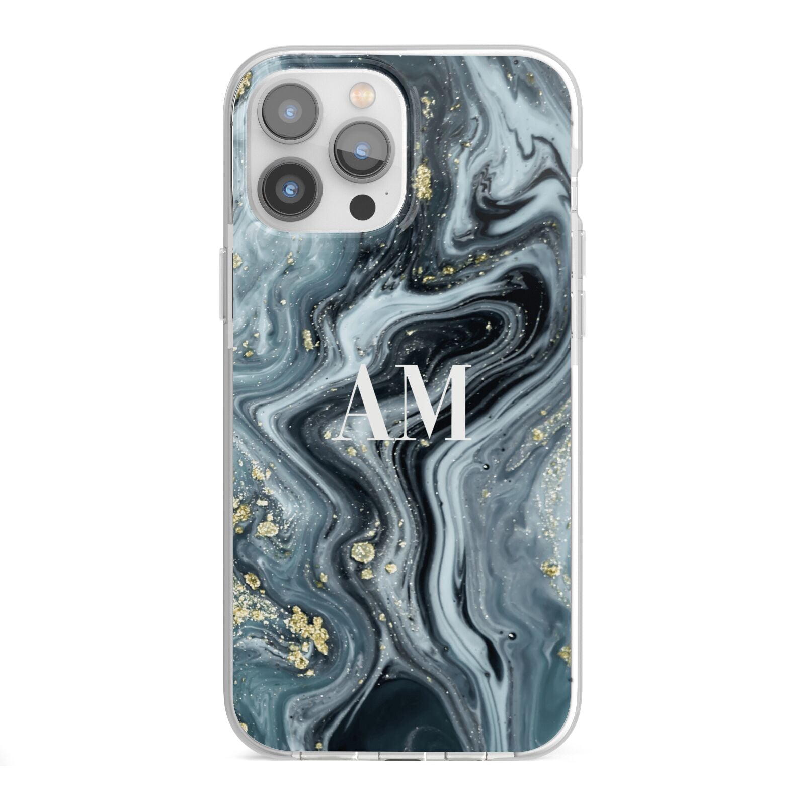 Custom Blue Swirl Marble iPhone Case Dyefor