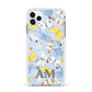 Custom Butterfly Apple iPhone 11 Pro Max in Silver with White Impact Case