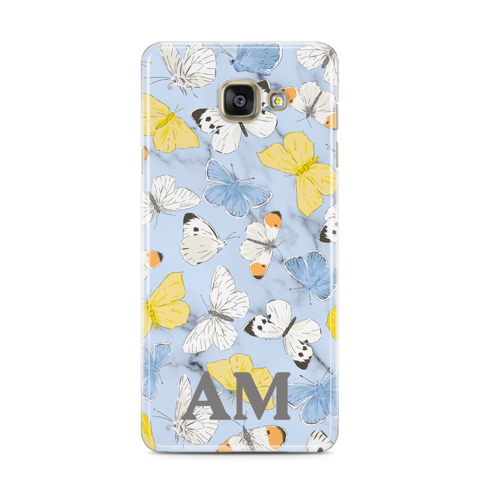 Custom Butterfly Samsung Galaxy A3 2016 Case on gold phone