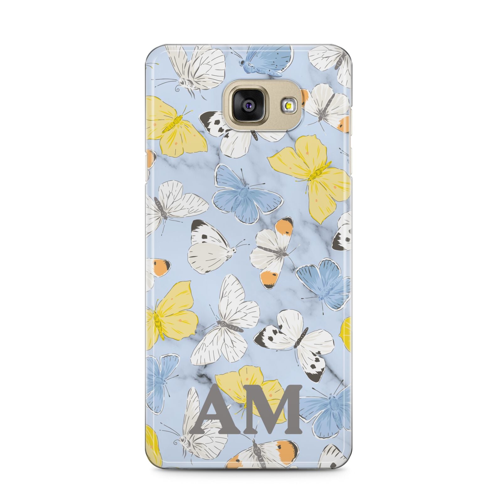 Custom Butterfly Samsung Galaxy A5 2016 Case on gold phone