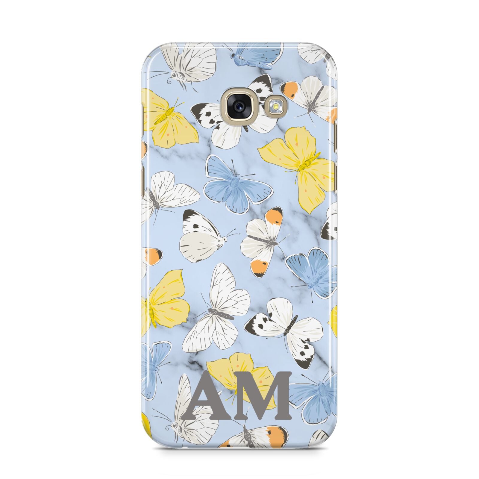 Custom Butterfly Samsung Galaxy A5 2017 Case on gold phone