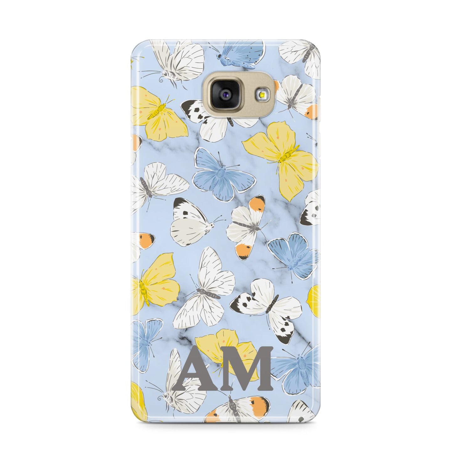Custom Butterfly Samsung Galaxy A9 2016 Case on gold phone