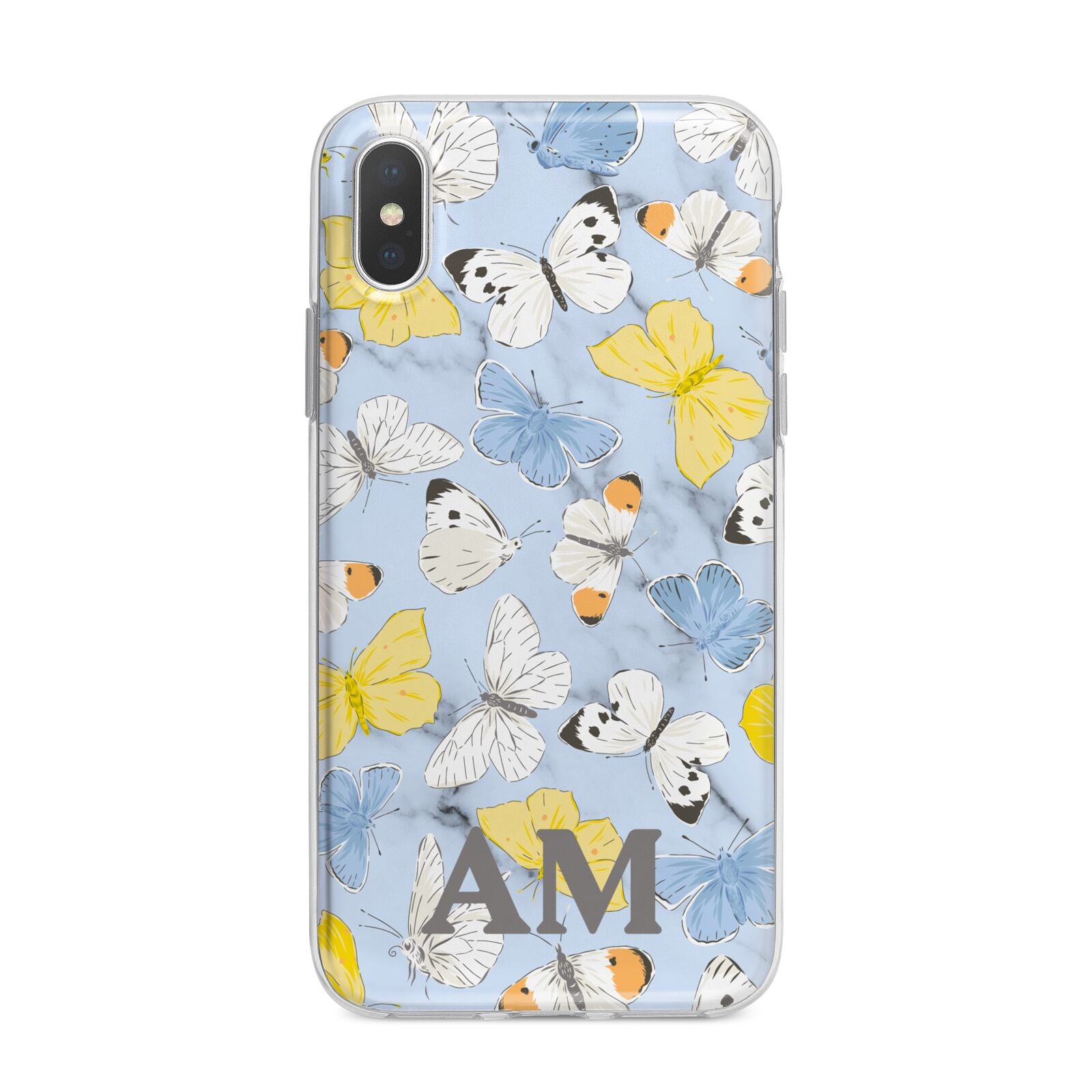 Custom Butterfly iPhone X Bumper Case on Silver iPhone Alternative Image 1