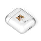 Custom Cat Illustration with Name AirPods Case Laid Flat