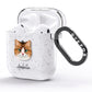 Custom Cat Illustration with Name AirPods Glitter Case Side Image