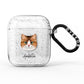 Custom Cat Illustration with Name AirPods Glitter Case