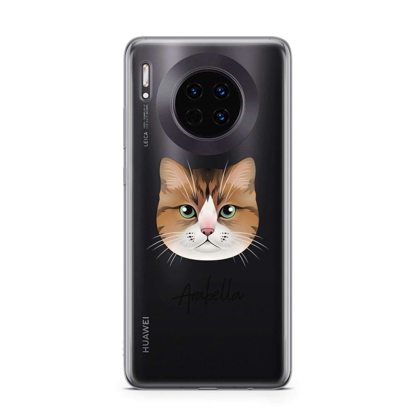 Custom Cat Illustration with Name Huawei Mate 30