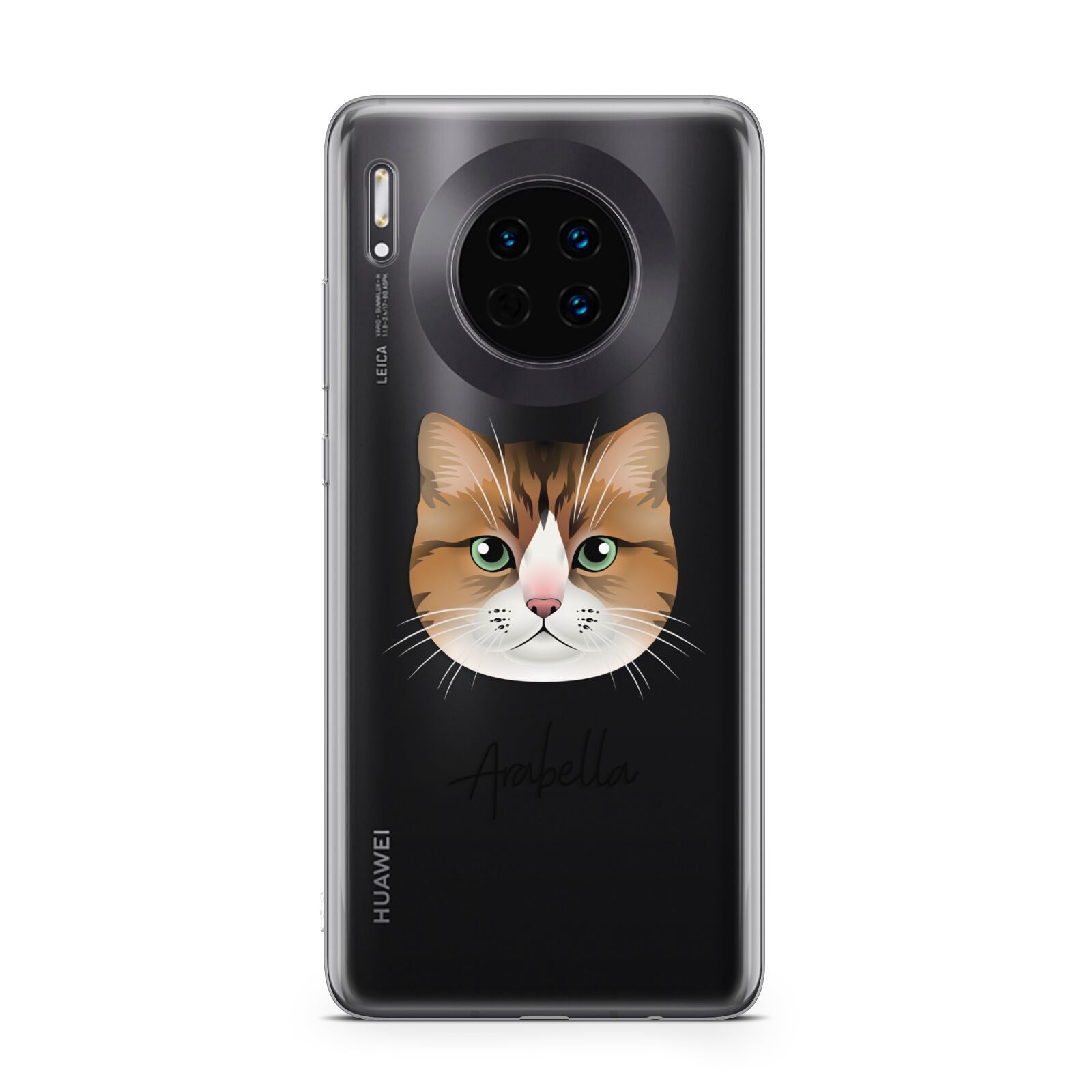 Custom Cat Illustration with Name Huawei Mate 30