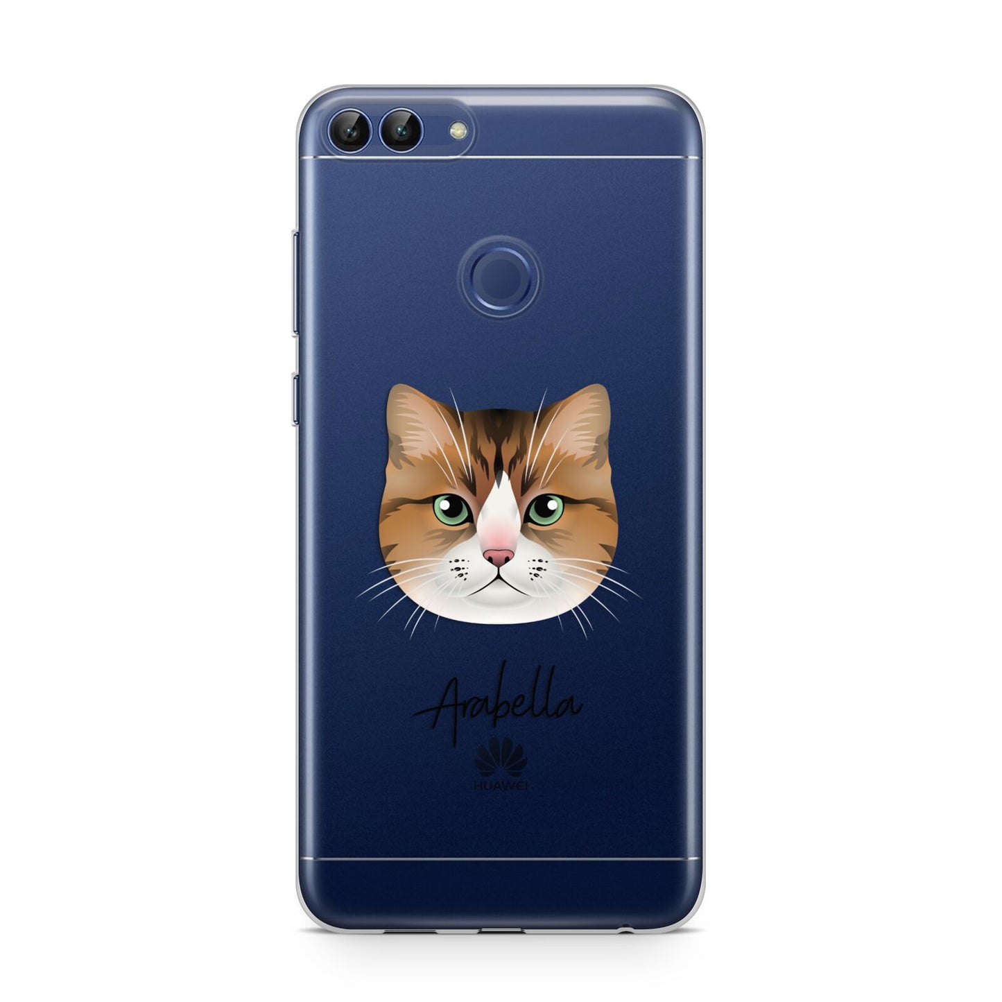 Custom Cat Illustration with Name Huawei P Smart Case