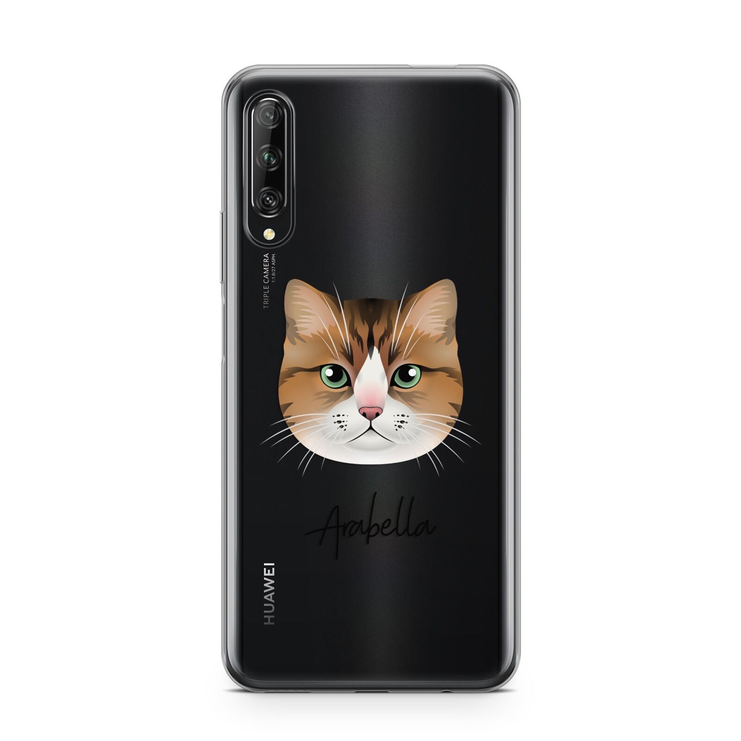 Custom Cat Illustration with Name Huawei P Smart Pro 2019