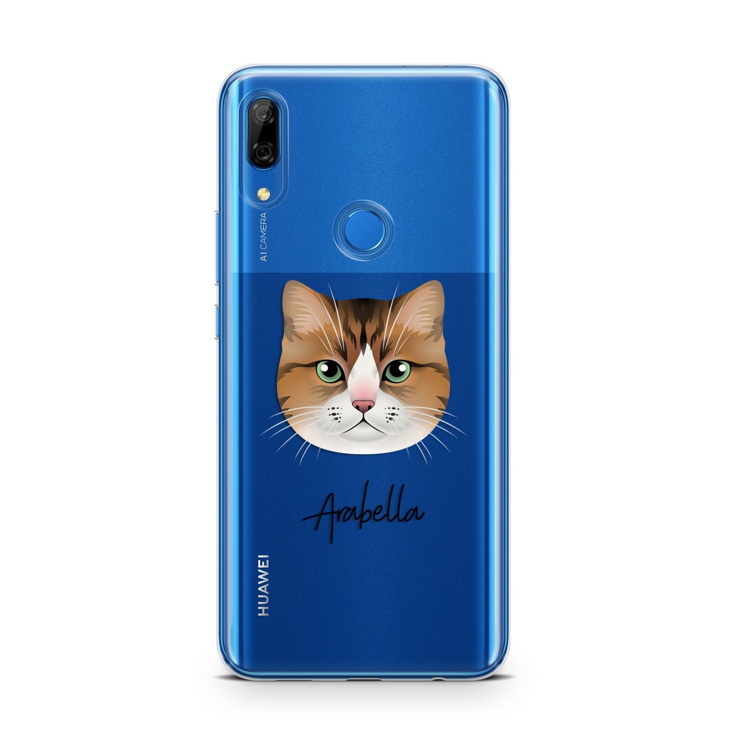 Custom Cat Illustration with Name Huawei P Smart Z