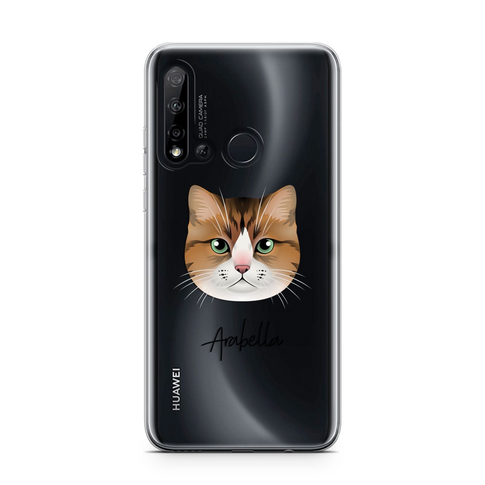 Custom Cat Illustration with Name Huawei P20 Lite 5G Phone Case