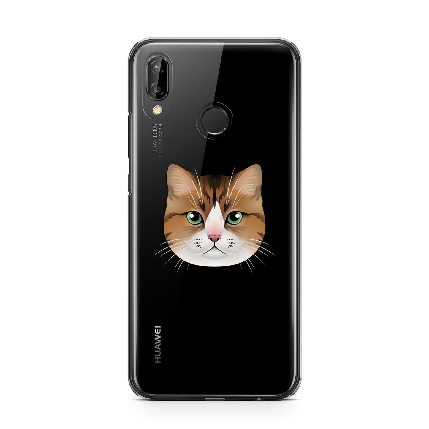 Custom Cat Illustration with Name Huawei P20 Lite Phone Case