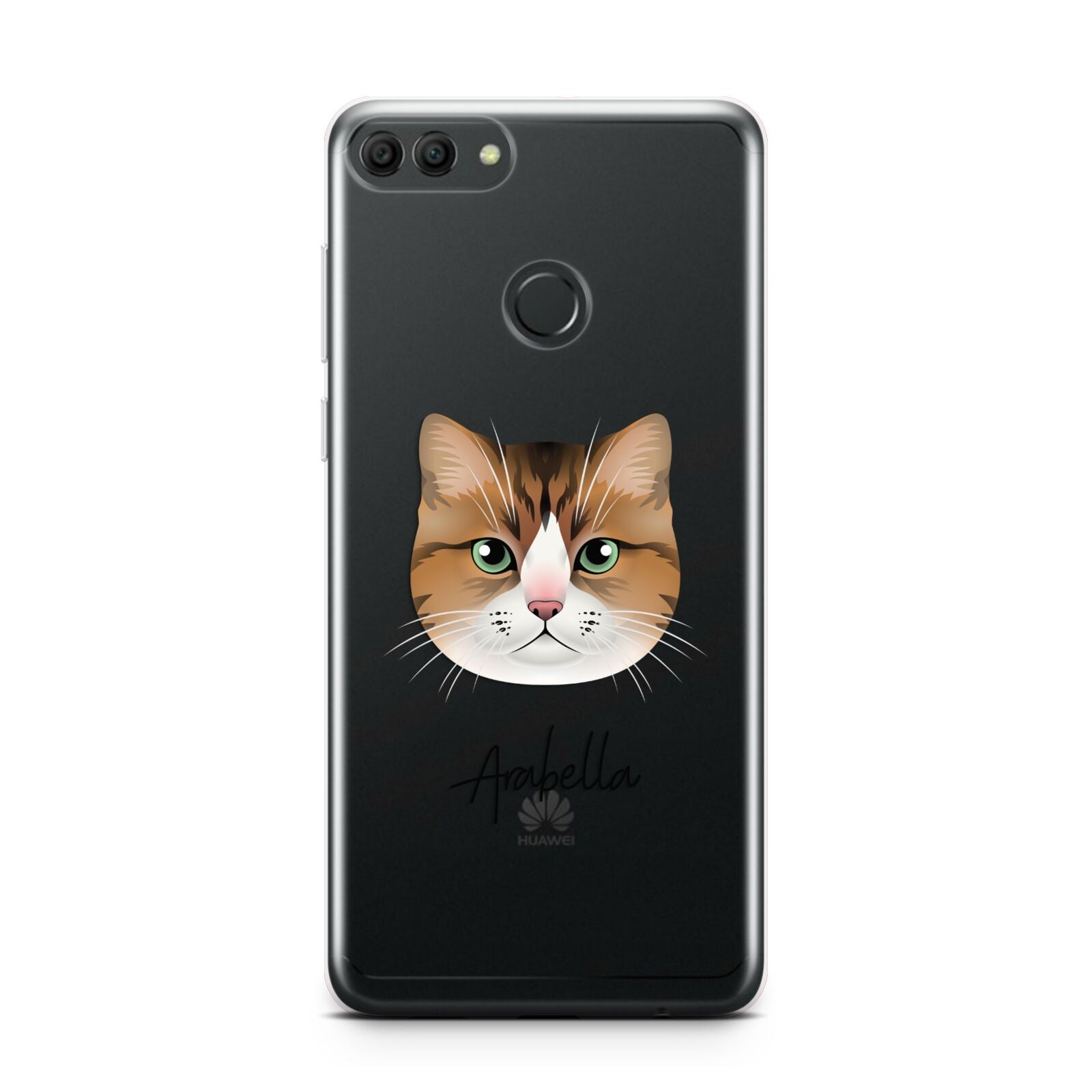 Custom Cat Illustration with Name Huawei Y9 2018