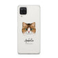 Custom Cat Illustration with Name Samsung A12 Case
