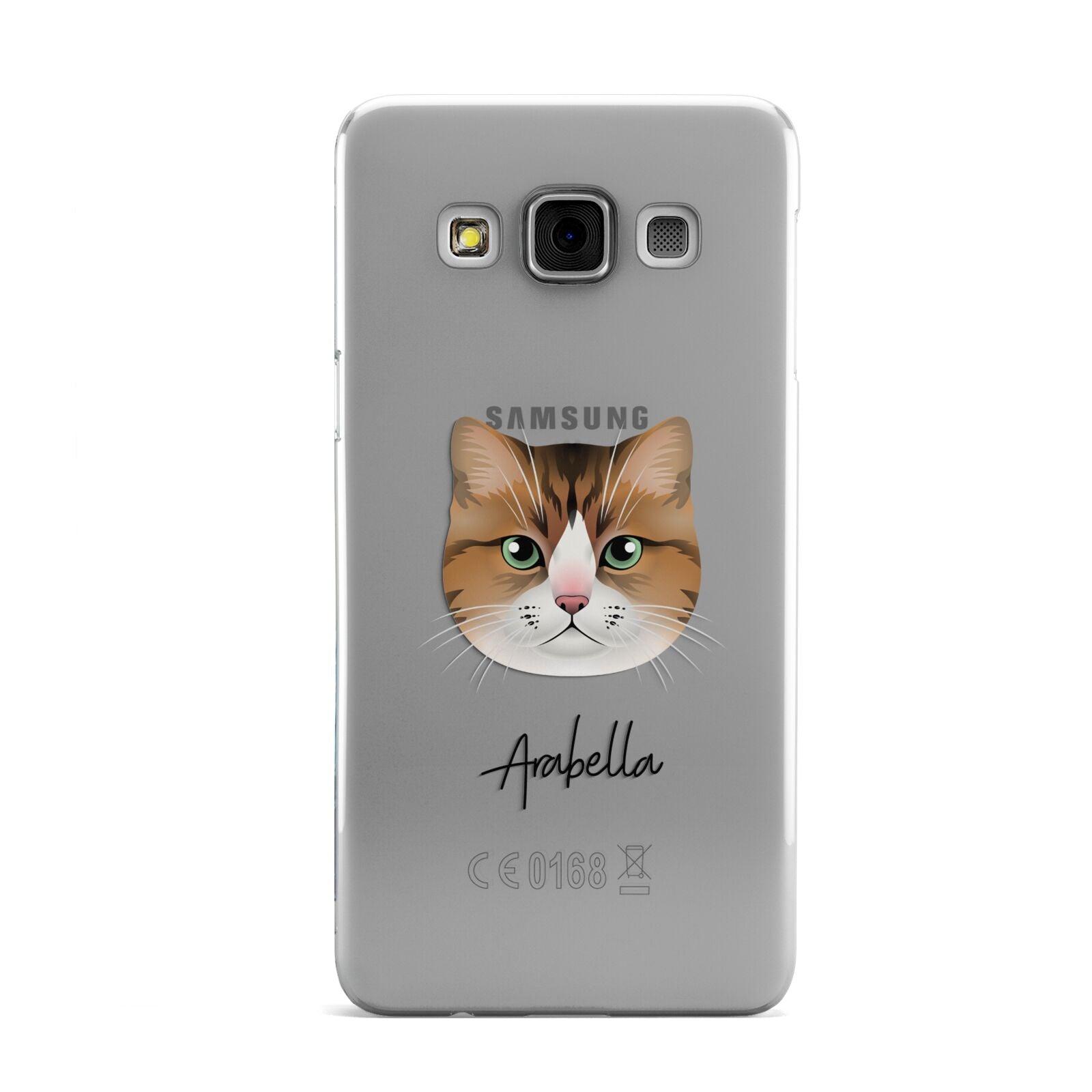 Custom Cat Illustration with Name Samsung Galaxy A3 Case