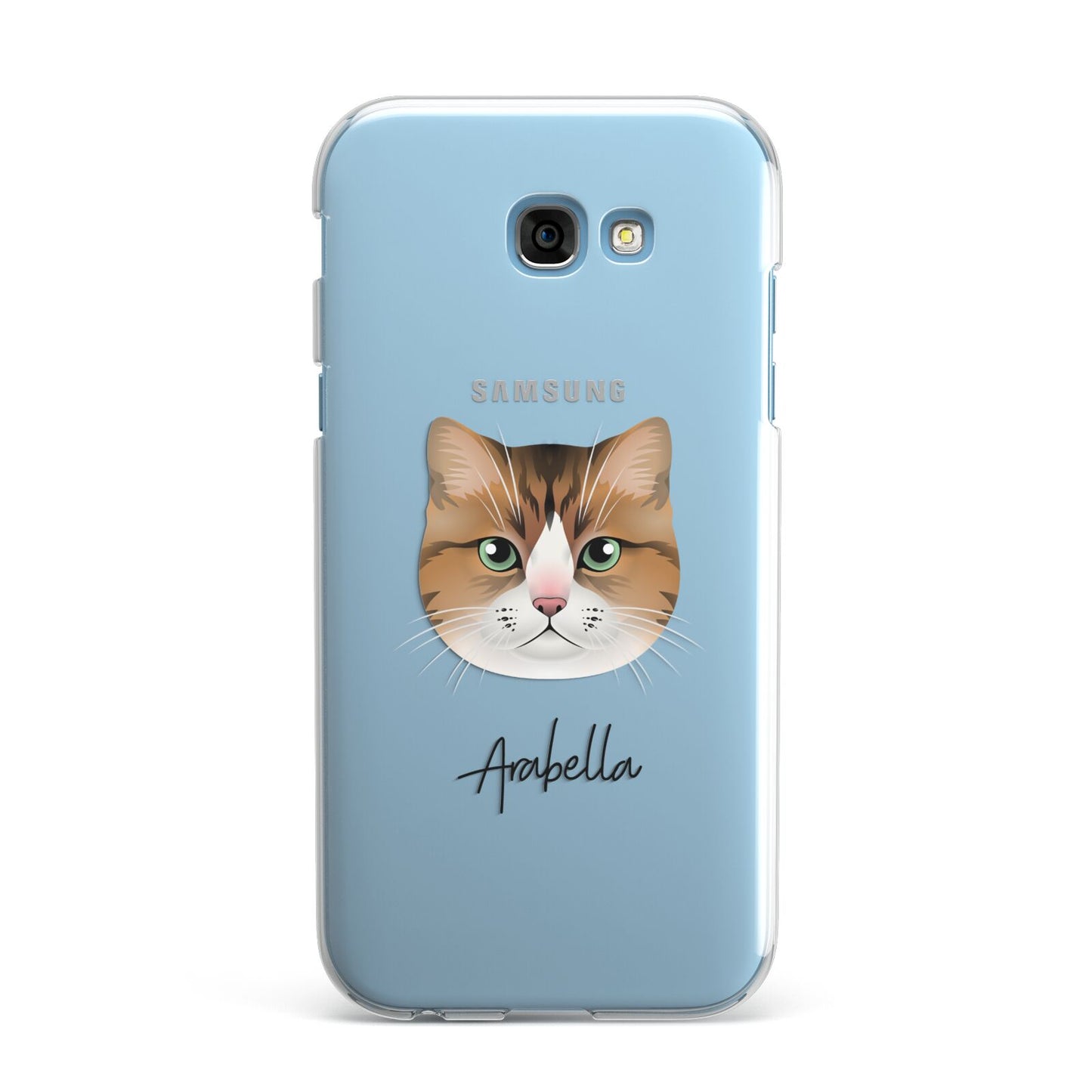 Custom Cat Illustration with Name Samsung Galaxy A7 2017 Case