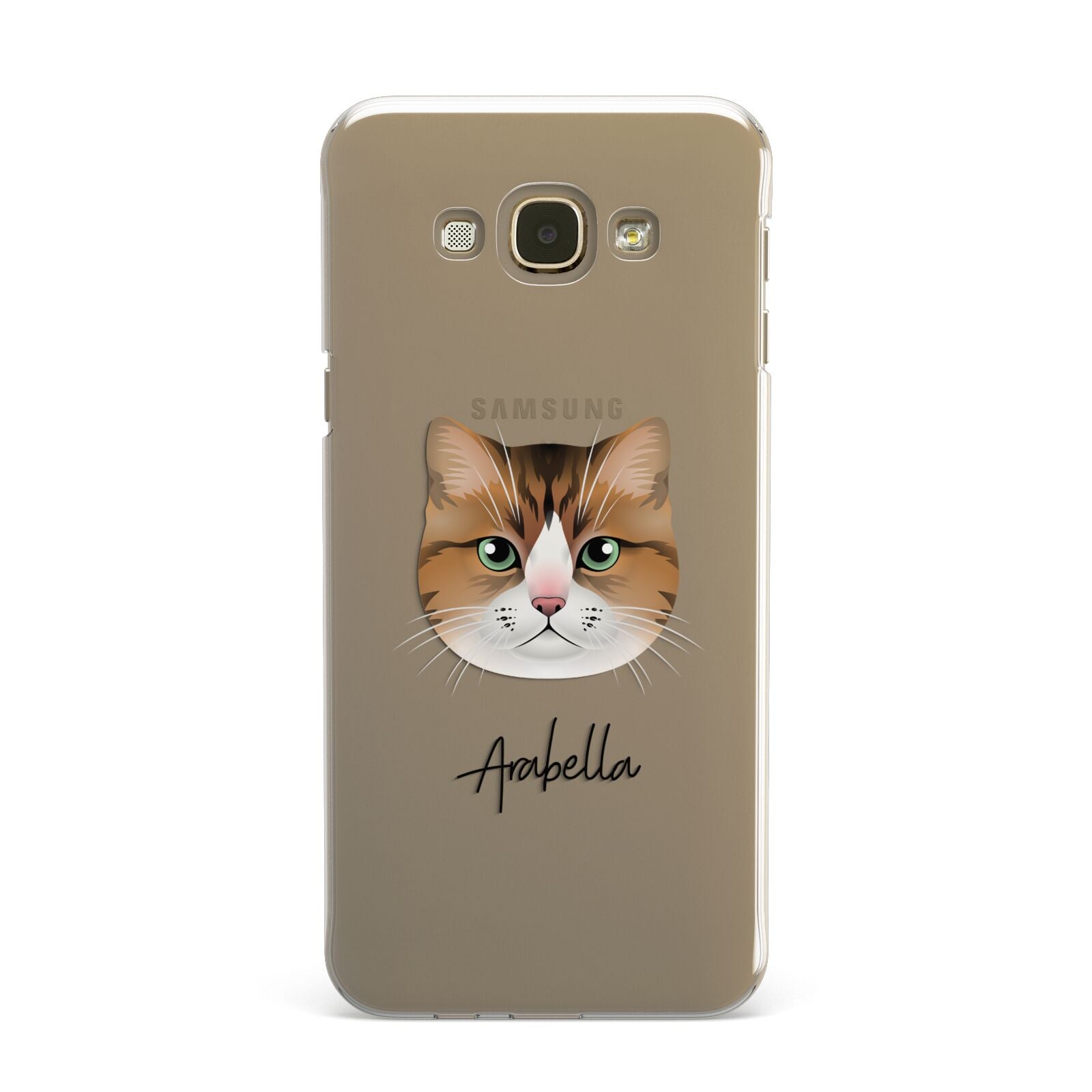 Custom Cat Illustration with Name Samsung Galaxy A8 Case