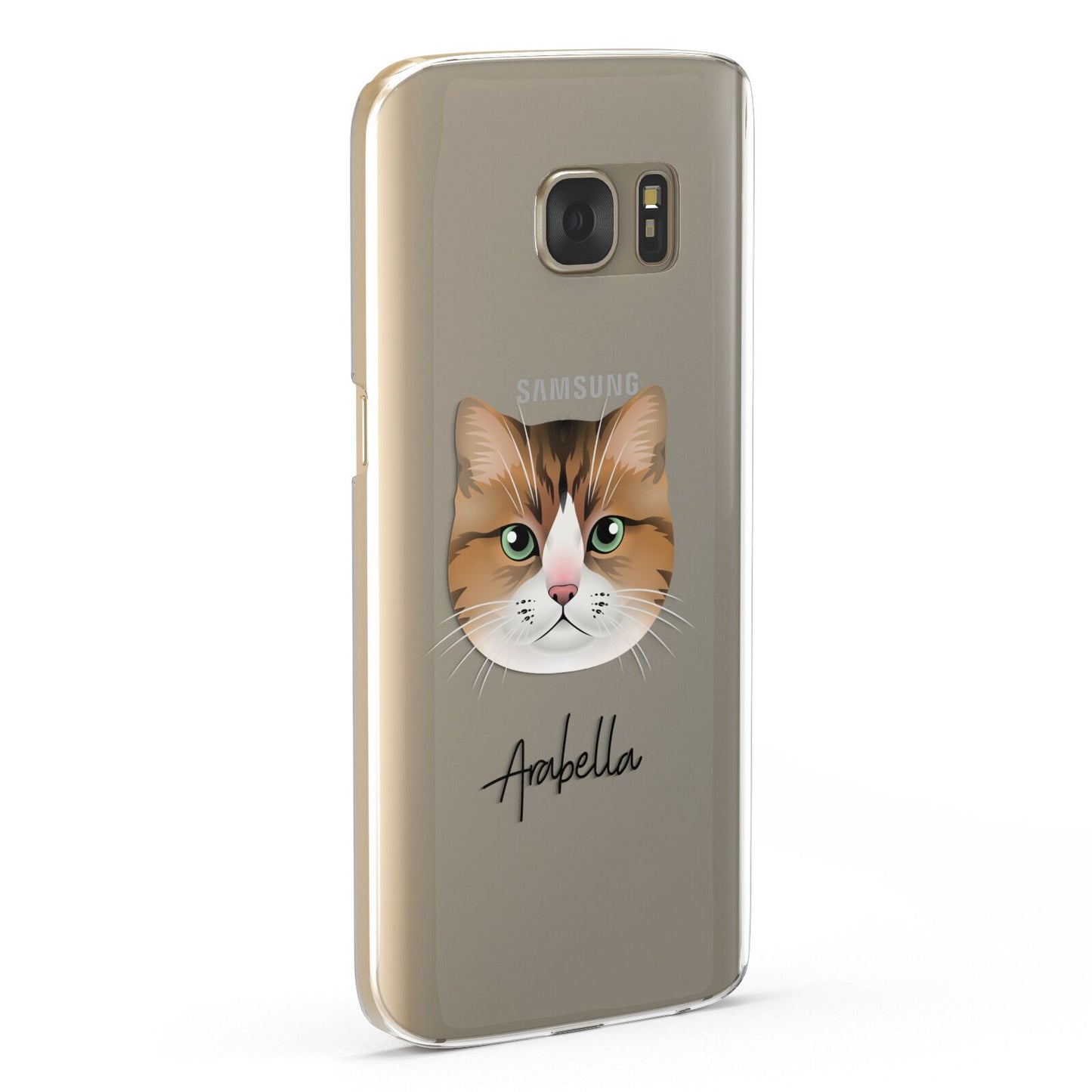 Custom Cat Illustration with Name Samsung Galaxy Case Fourty Five Degrees