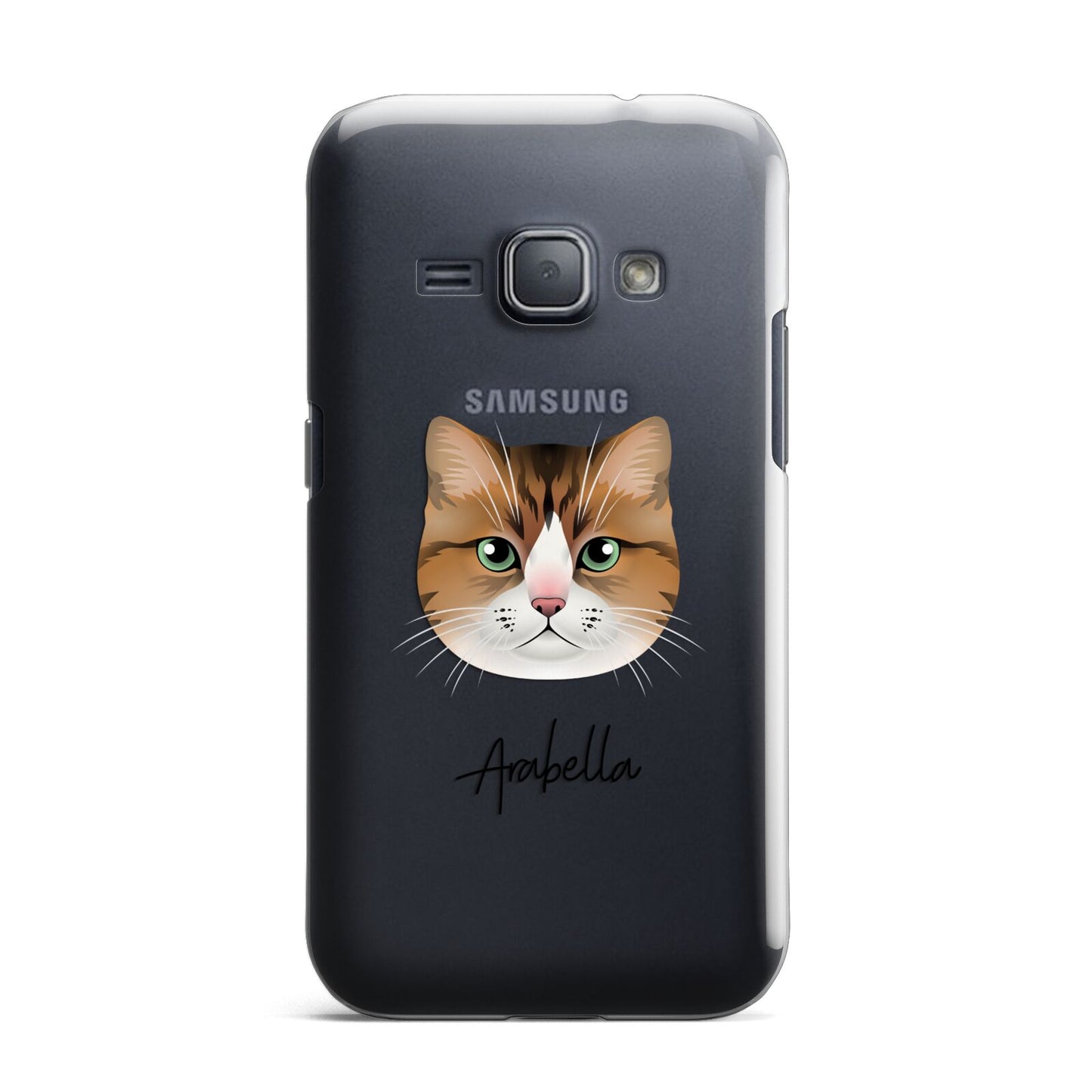 Custom Cat Illustration with Name Samsung Galaxy J1 2016 Case