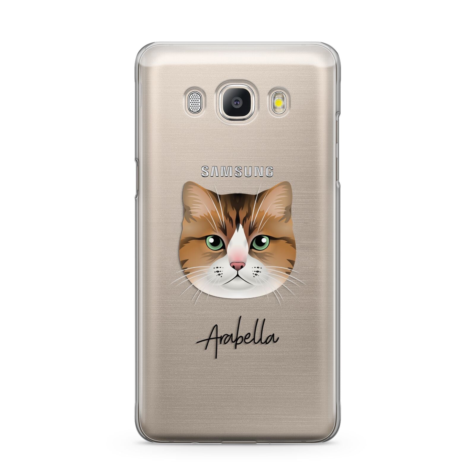 Custom Cat Illustration with Name Samsung Galaxy J5 2016 Case