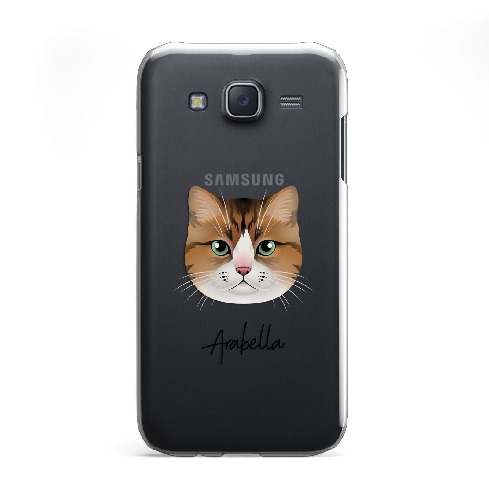 Custom Cat Illustration with Name Samsung Galaxy J5 Case