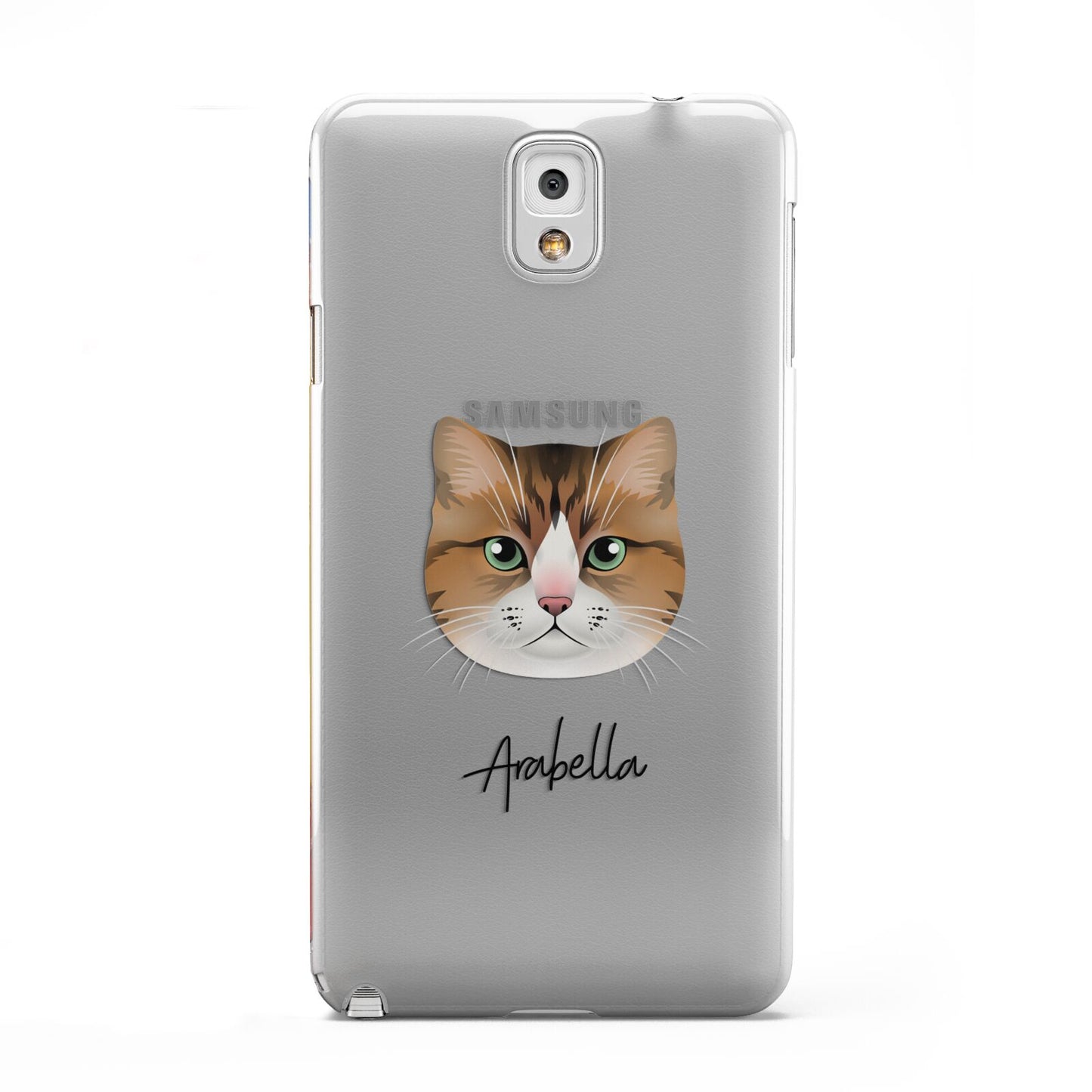 Custom Cat Illustration with Name Samsung Galaxy Note 3 Case