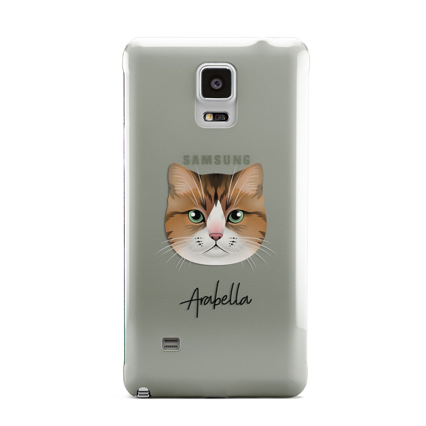 Custom Cat Illustration with Name Samsung Galaxy Note 4 Case