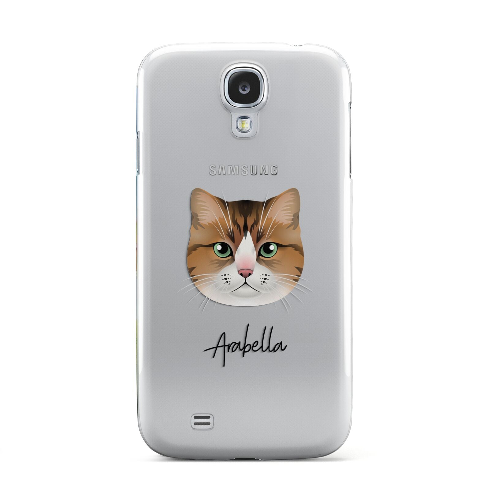 Custom Cat Illustration with Name Samsung Galaxy S4 Case