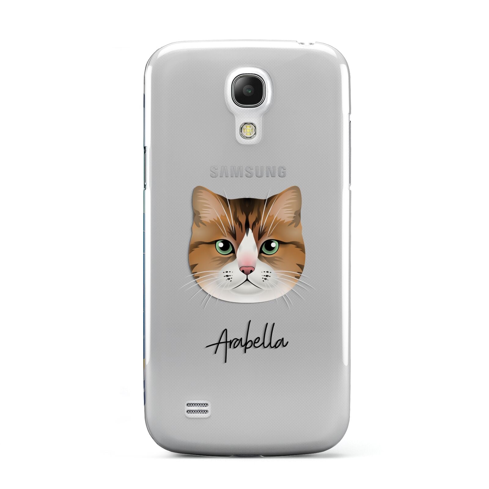 Custom Cat Illustration with Name Samsung Galaxy S4 Mini Case