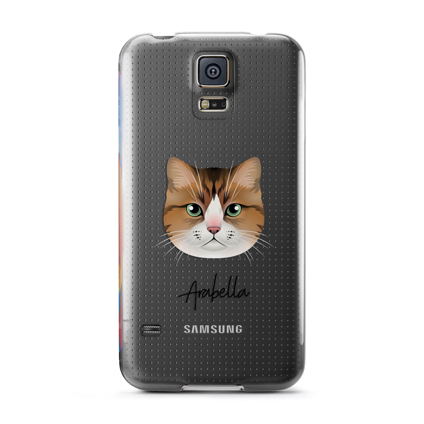 Custom Cat Illustration with Name Samsung Galaxy S5 Case