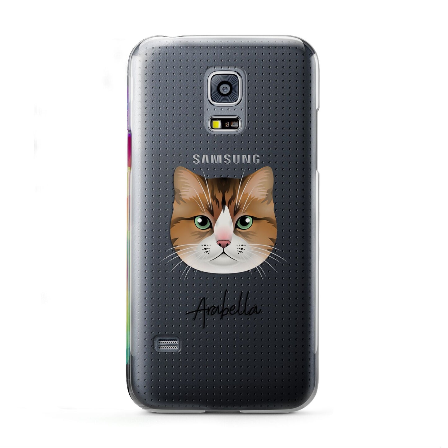 Custom Cat Illustration with Name Samsung Galaxy S5 Mini Case