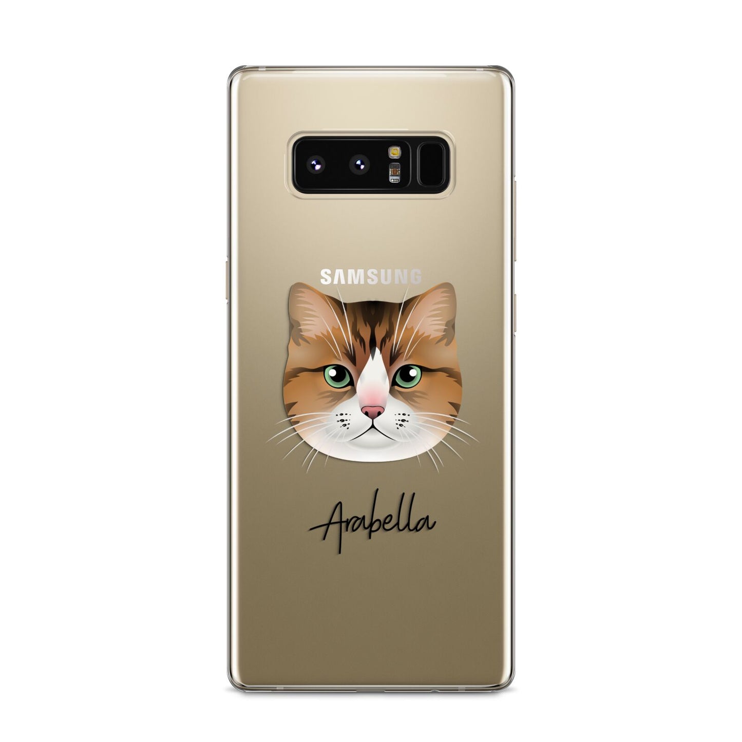 Custom Cat Illustration with Name Samsung Galaxy S8 Case