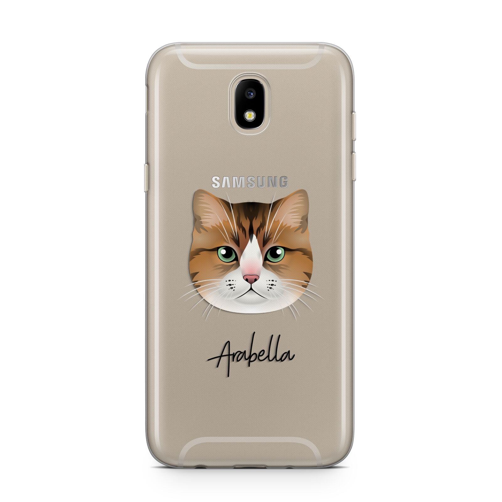 Custom Cat Illustration with Name Samsung J5 2017 Case