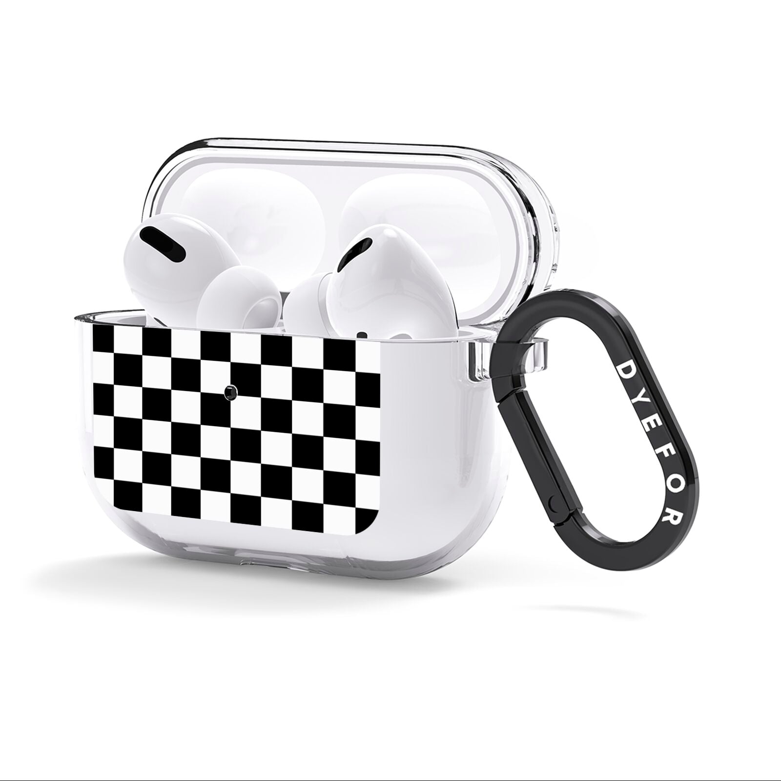 Custom Colour Check AirPods Clear Case 3rd Gen Side Image