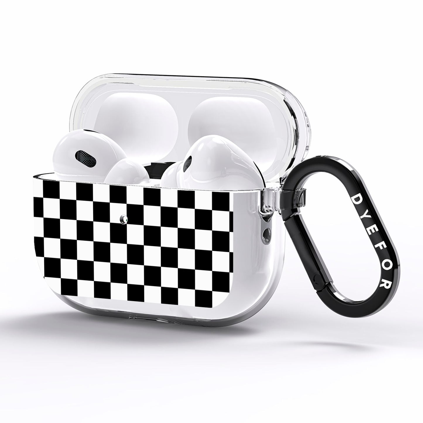 Custom Colour Check AirPods Pro Clear Case Side Image