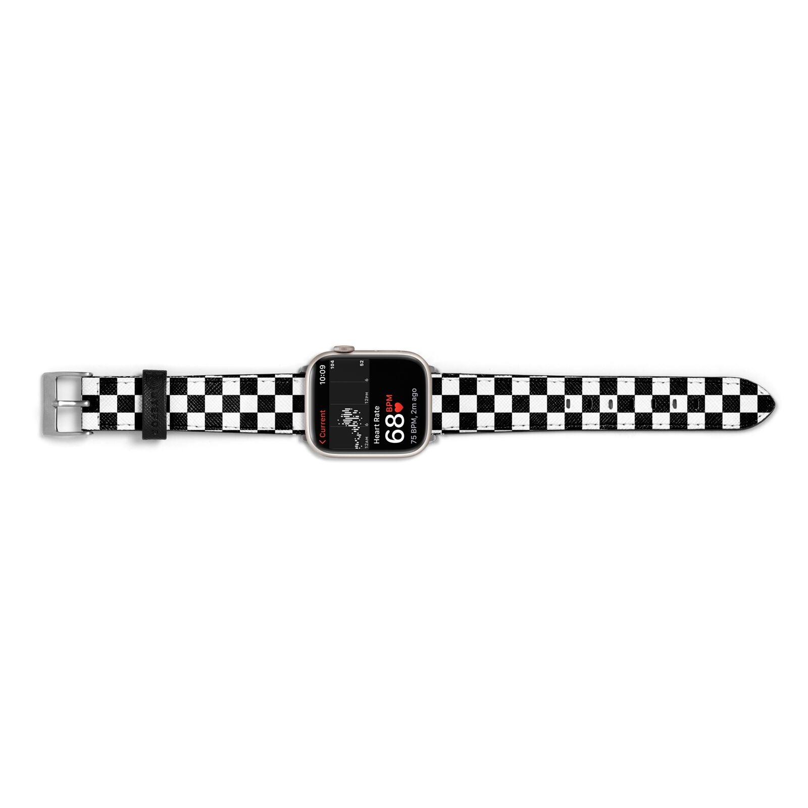 Custom Colour Check Apple Watch Strap Size 38mm Landscape Image Silver Hardware