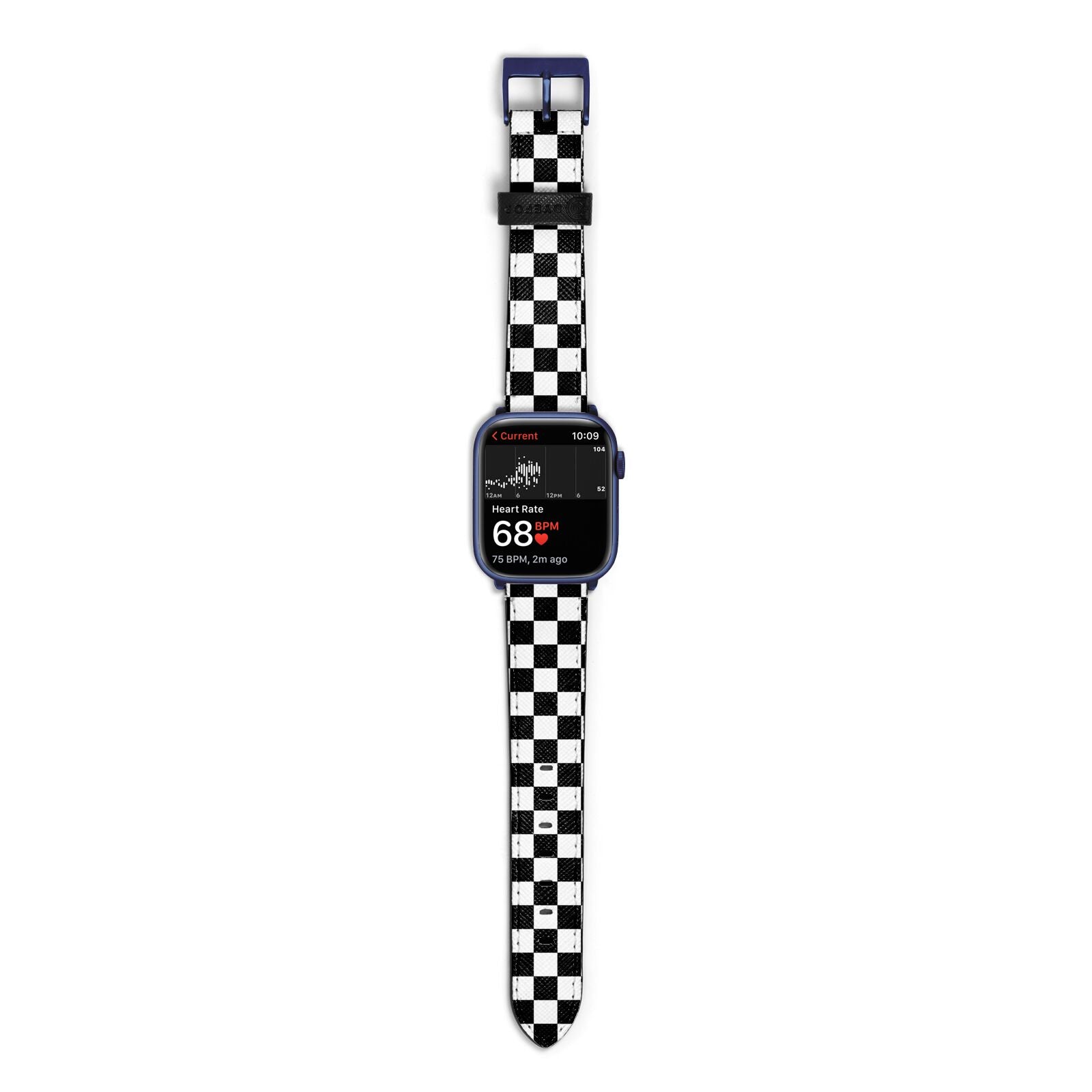 Custom Colour Check Apple Watch Strap Size 38mm with Blue Hardware