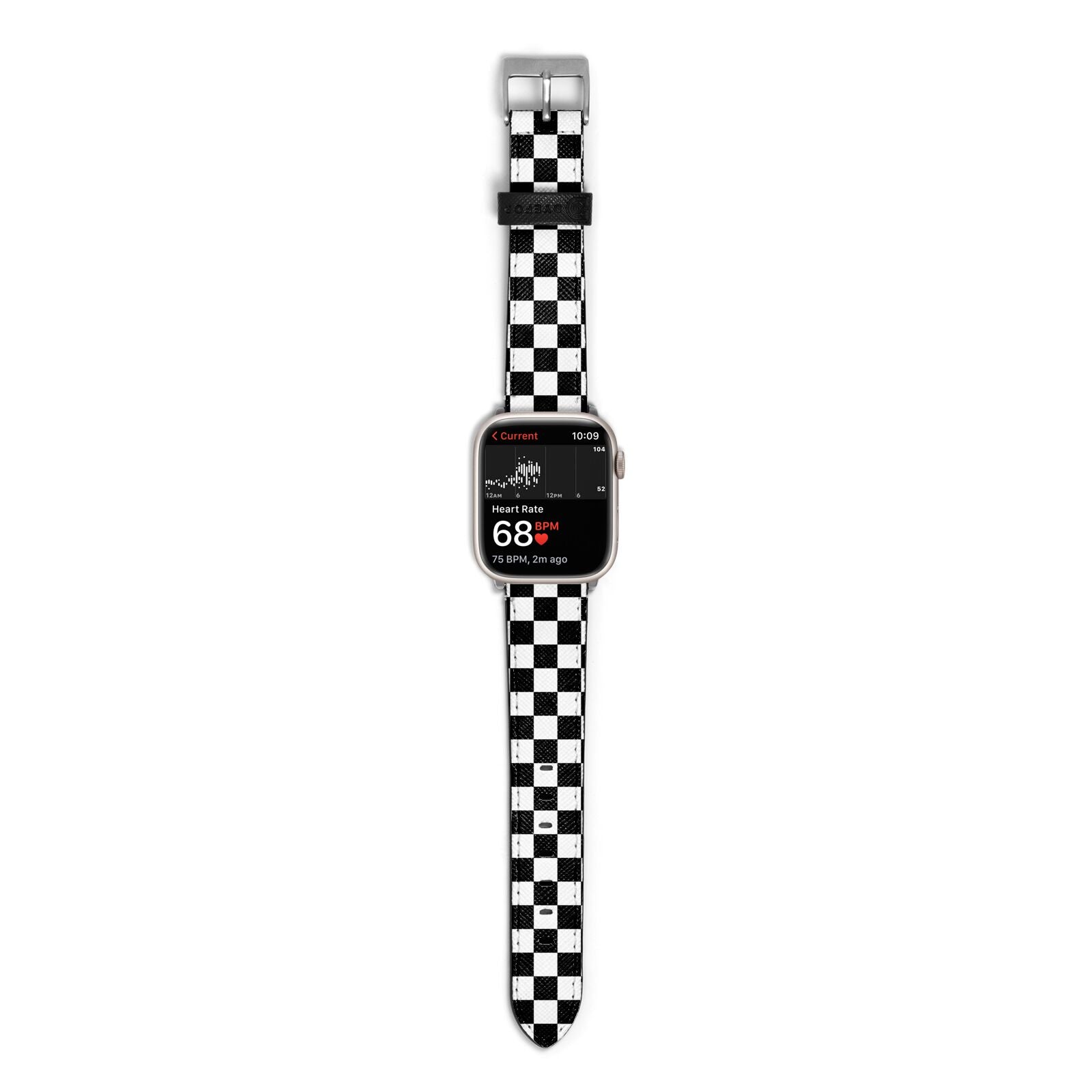 Custom Colour Check Apple Watch Strap Size 38mm with Silver Hardware