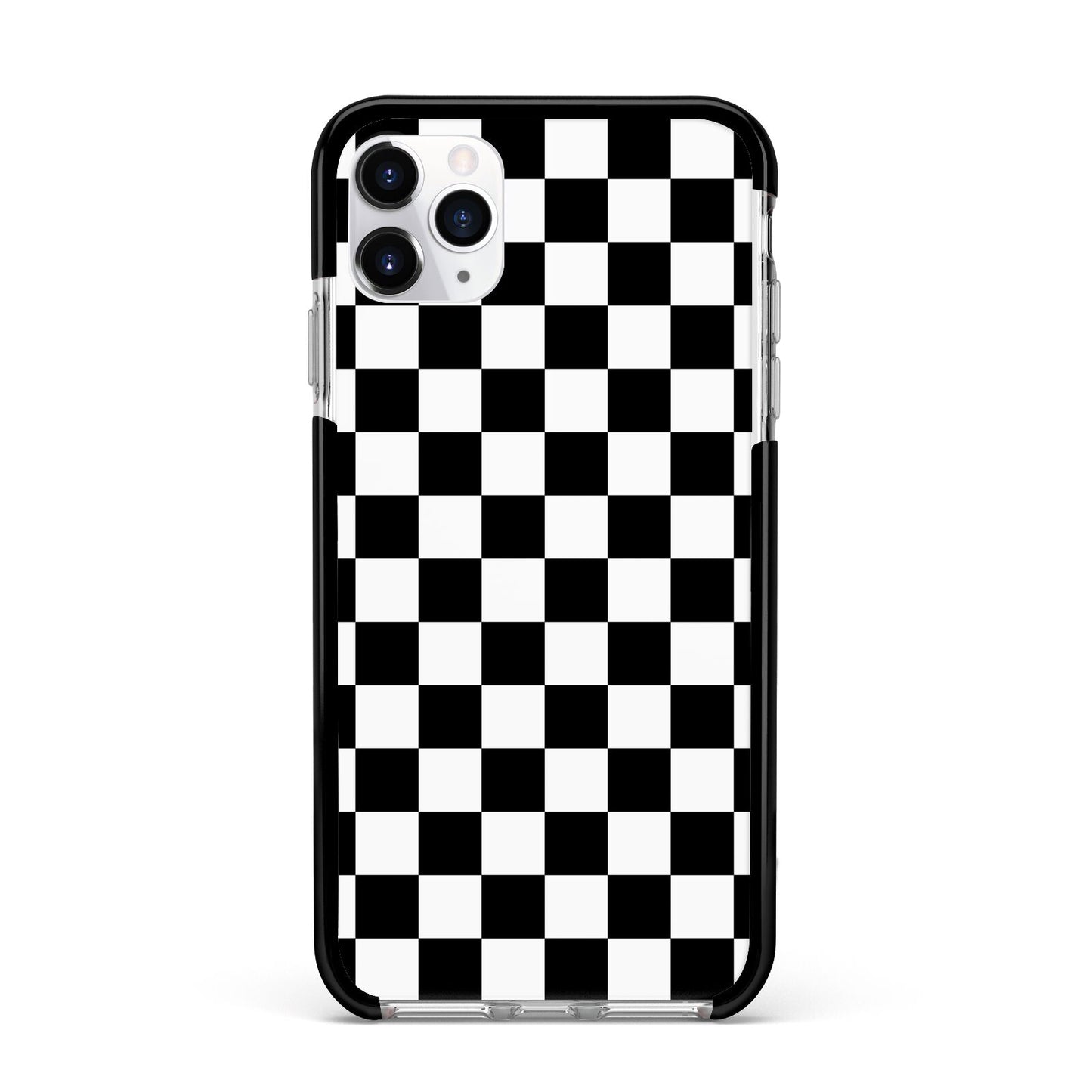 Custom Colour Check Apple iPhone 11 Pro Max in Silver with Black Impact Case