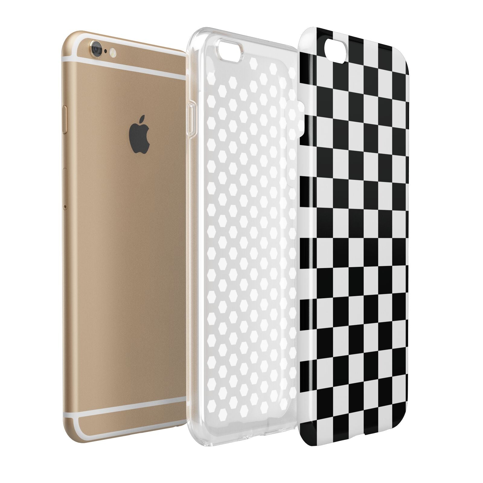 Custom Colour Check Apple iPhone 6 Plus 3D Tough Case Expand Detail Image